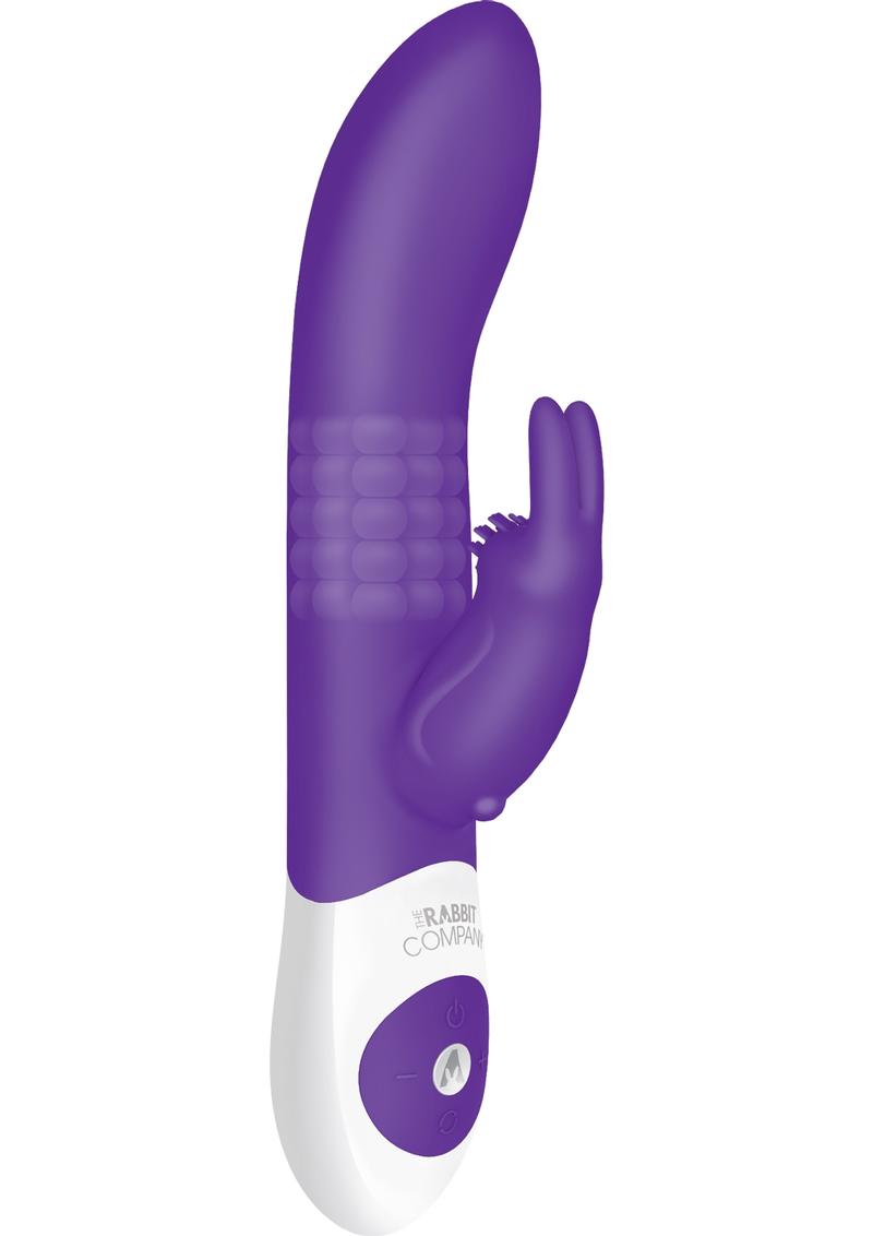 The Rabbit Company The Beaded Rabbit XL Vibrador de silicona recargable por USB morado