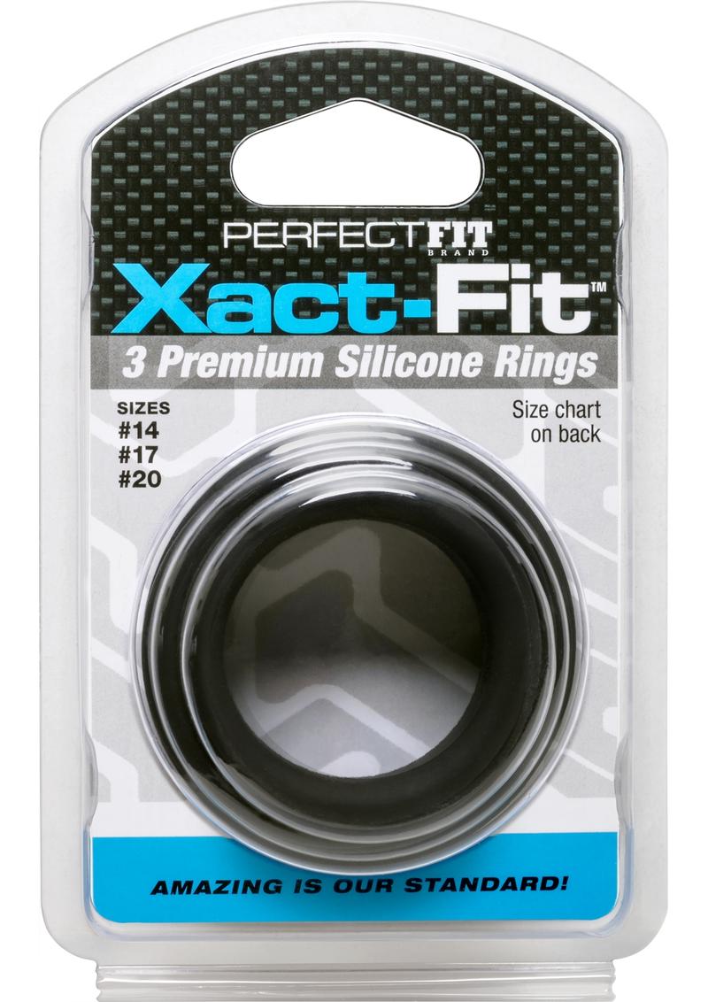 Perfect Fit Xact-Fit Premium Silicone Ring Set Assorted Sizes 3 Rings Per Set