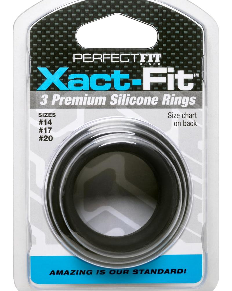 Perfect Fit Xact-Fit Premium Silicone Ring Set Assorted Sizes 3 Rings Per Set