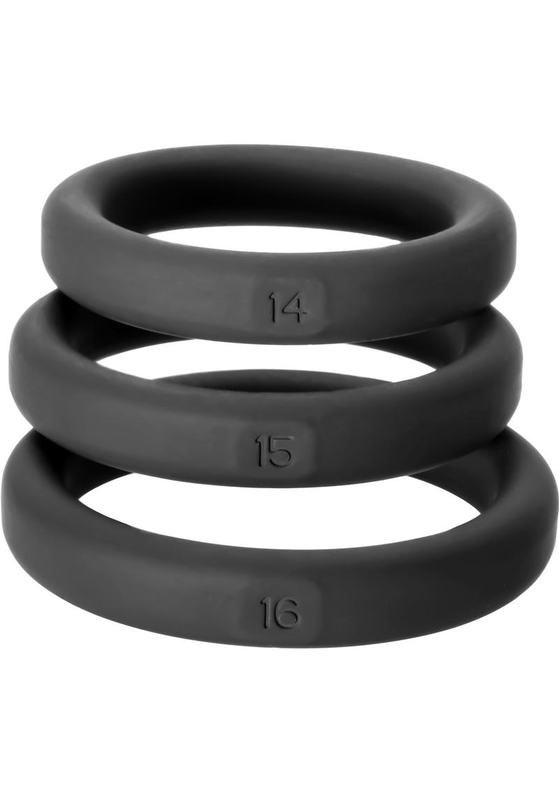 Perfect Fit Xact-Fit Premium Silicone Ring Set Small To Medium 3 Rings Per Set