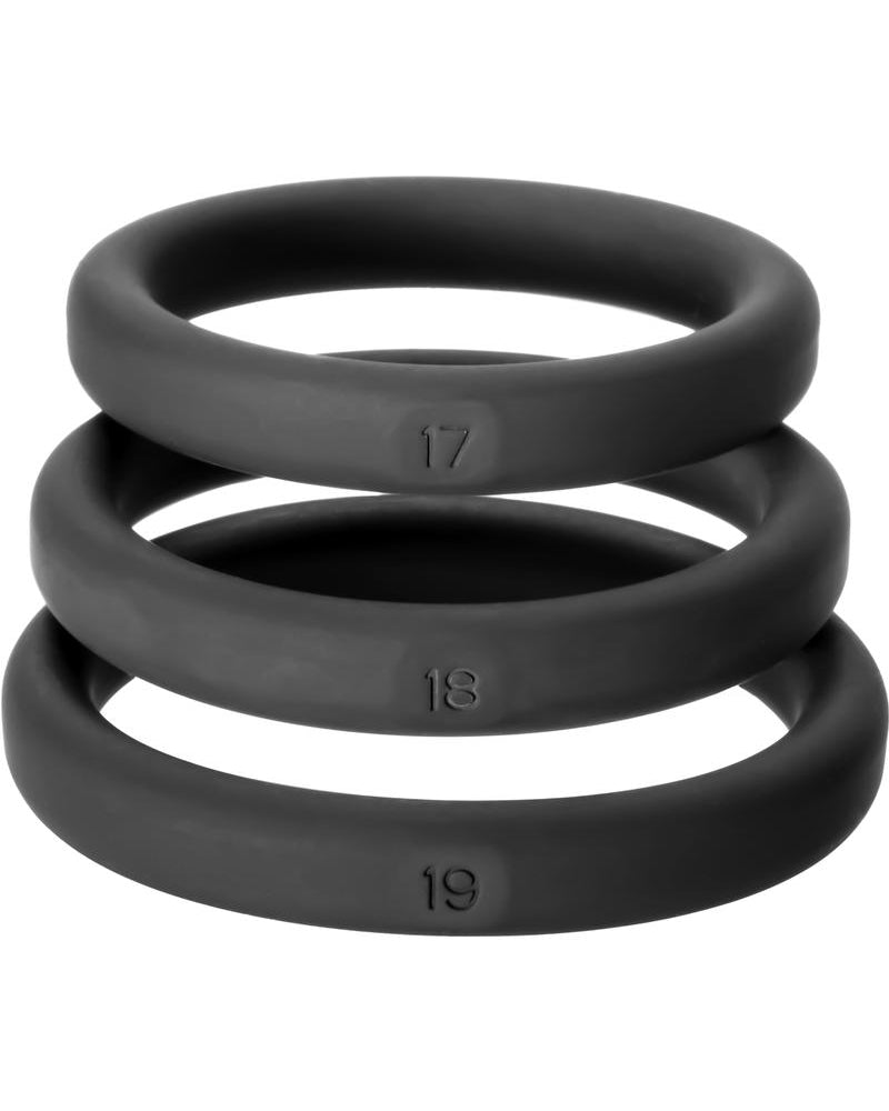 Juego de anillos de silicona premium Perfect Fit Xact-Fit de tamaño mediano a grande, 3 anillos por juego