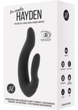 Vibrador para parejas recargable por USB de silicona flexible Jil Hayden, resistente al agua, color negro, 5,9 pulgadas