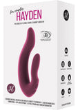 Vibrador para parejas recargable por USB de silicona flexible de Jil Hayden, resistente al agua, color rosa, 5,9 pulgadas