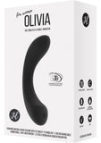 Jil Olivia Flexible Silicone USB Rechargeable Vibrator Waterproof Black 6.14 Inch