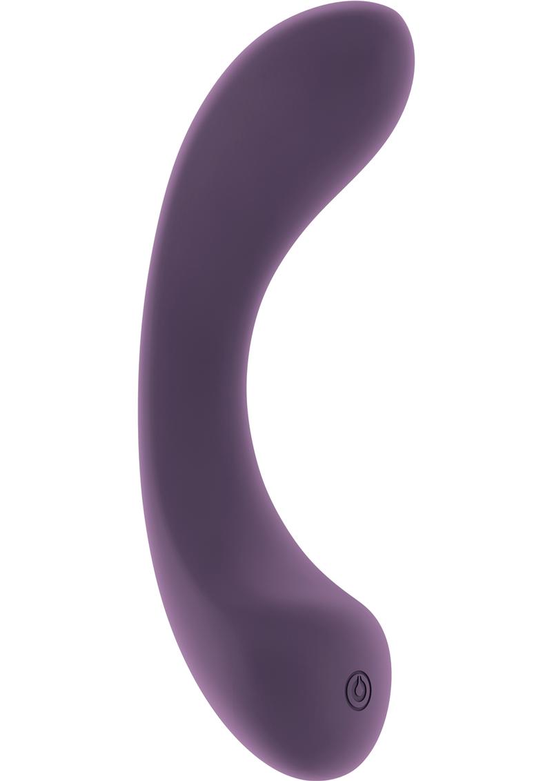 Vibrador recargable por USB de silicona flexible Jil Olivia, resistente al agua, morado, 6,14 pulgadas