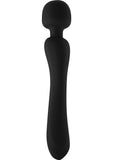 Mjuze Flowing Silicone USB Rechargeable Massage Wand Waterproof Black 11.73 Inch