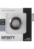 Mjuze Infinity Silicone Cock Ring Waterproof Black Large