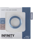 Mjuze Infinity Silicone Cock Ring Waterproof Blue Thin Large