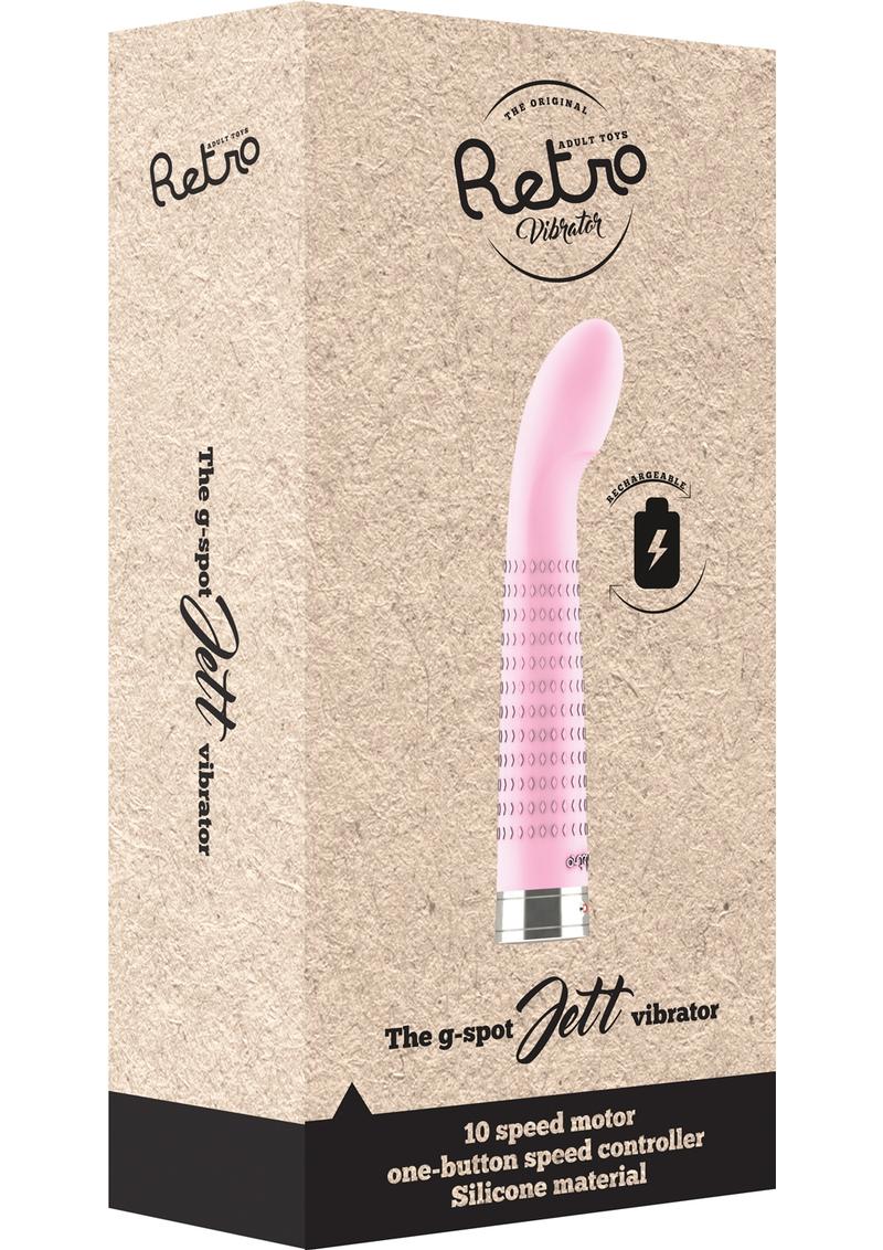 Vibrador de silicona texturizado Retro Jet G-Spot rosa