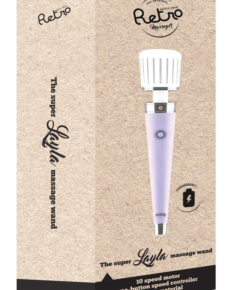 Retro Layla Silicone Massage USB Rechargeable Massage Wand Waterproof Purple