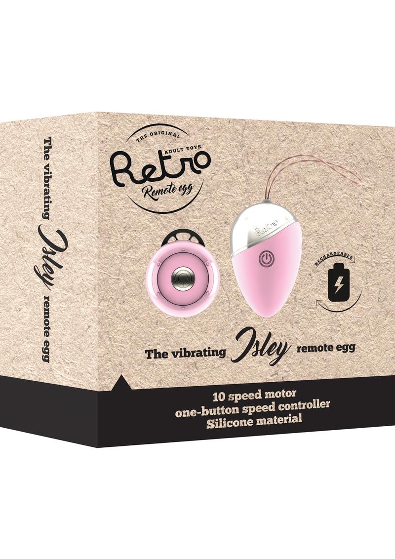 Retro Isley Wireless Remote Control USB Rechargeable Egg Waterproof Pink