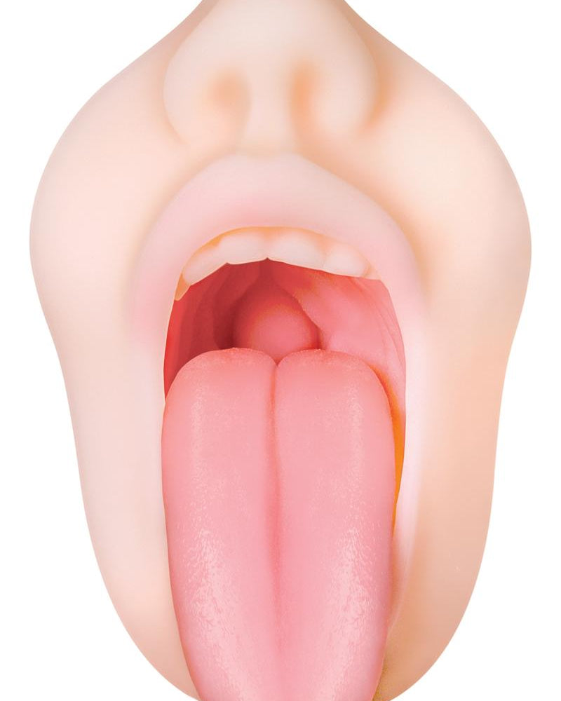 Zero Tolerance Real Mouth Stroker DVD Masturbator Lube Kit Flesh