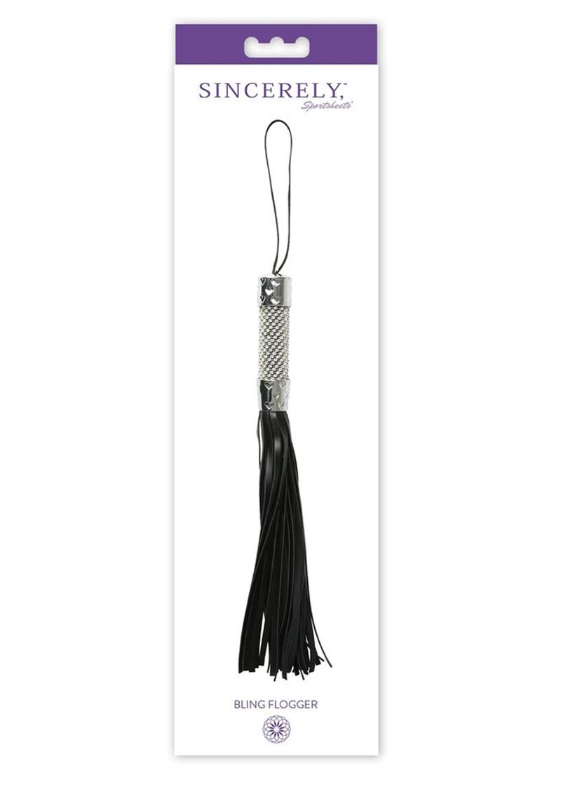Midnight Bling Flogger Black And Silver