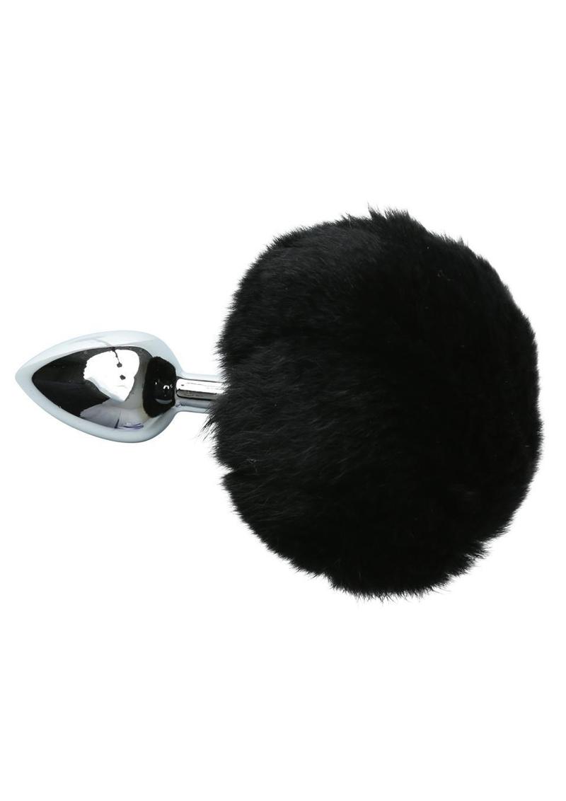 Midnight Metal Bunny Butt Plug Black And Silver