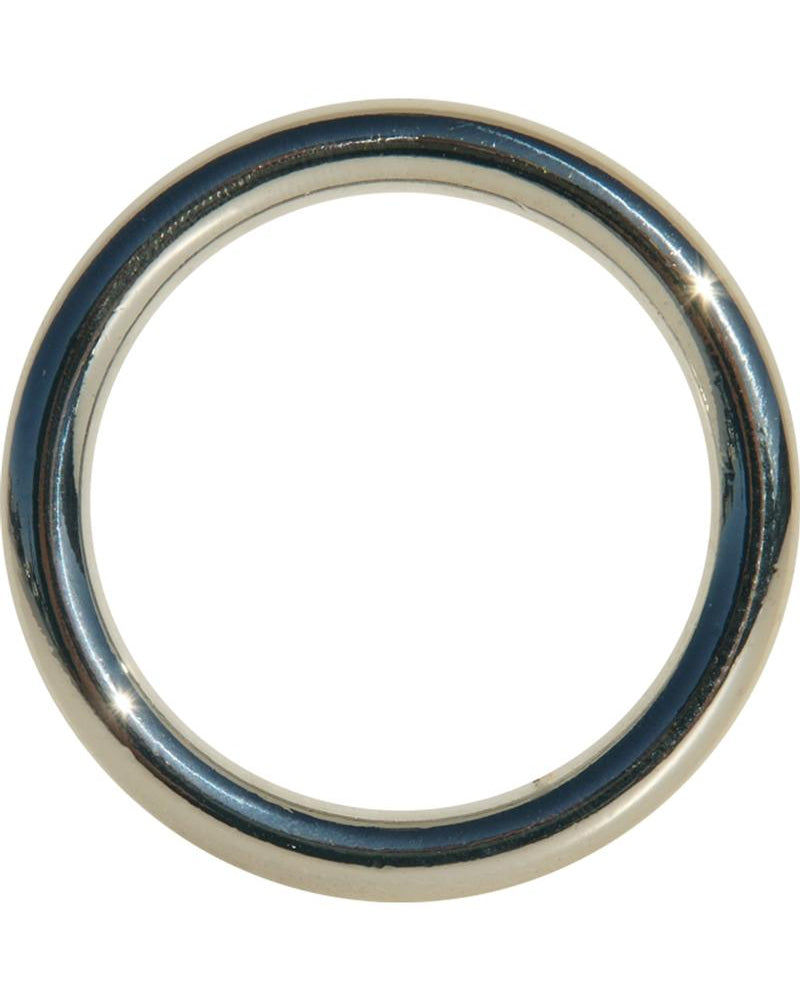 Edge Seamless O-Ring Metal Cockring Silver 1.75 Inch Diameter