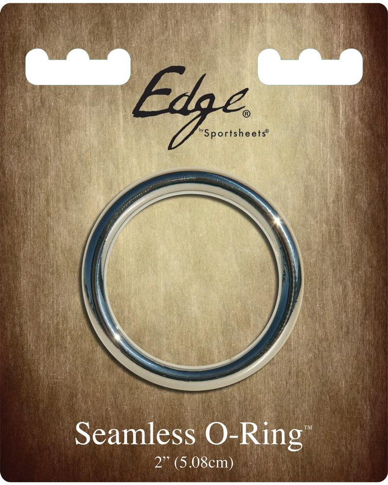 Edge Seamless O-Ring Metal Cockring Silver 2 Inch Diameter