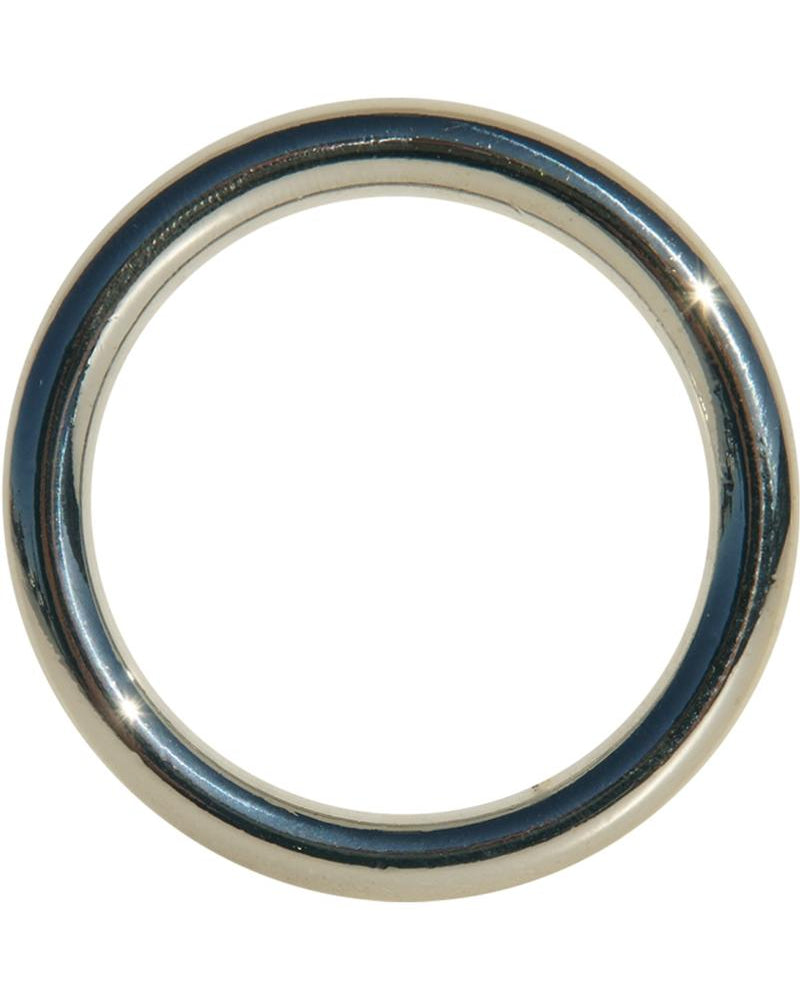 Edge Seamless O-Ring Metal Cockring Silver 2 Inch Diameter