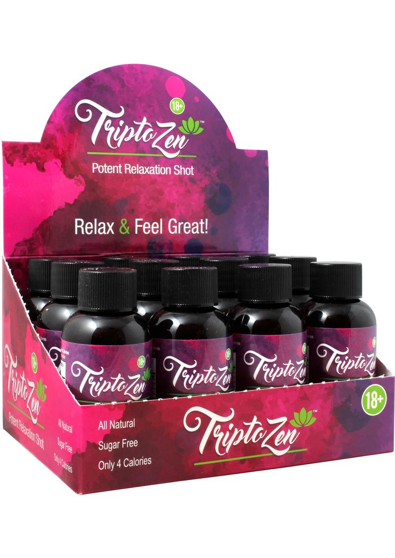 Tripto Zen Relaxation Shot 2 Ounce Bottle 12 Bottles Per Counter Display