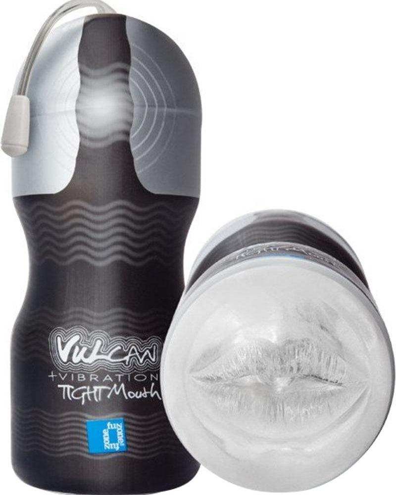 Masturbador masculino con boca estrecha y vibración Vulcan