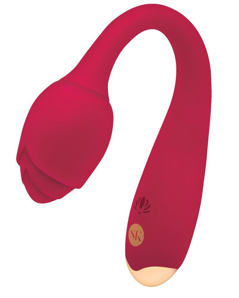 "Rosegasm Long Stem Flexi G-Spot Vibe Rose - Red SK-1042"