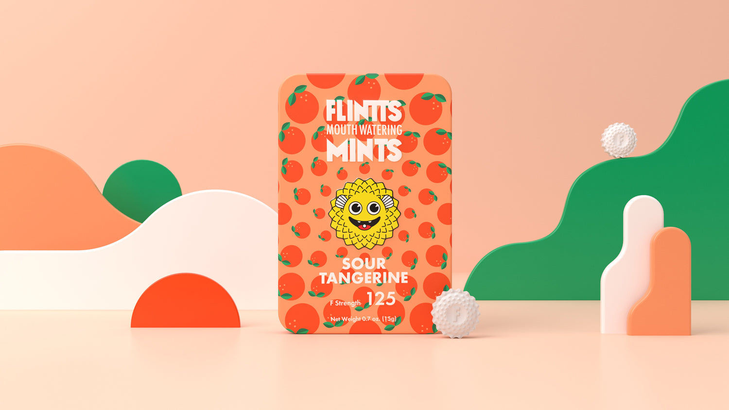 Flintts Mouth Watering Mints Sour Tangerine - F-Strength 175