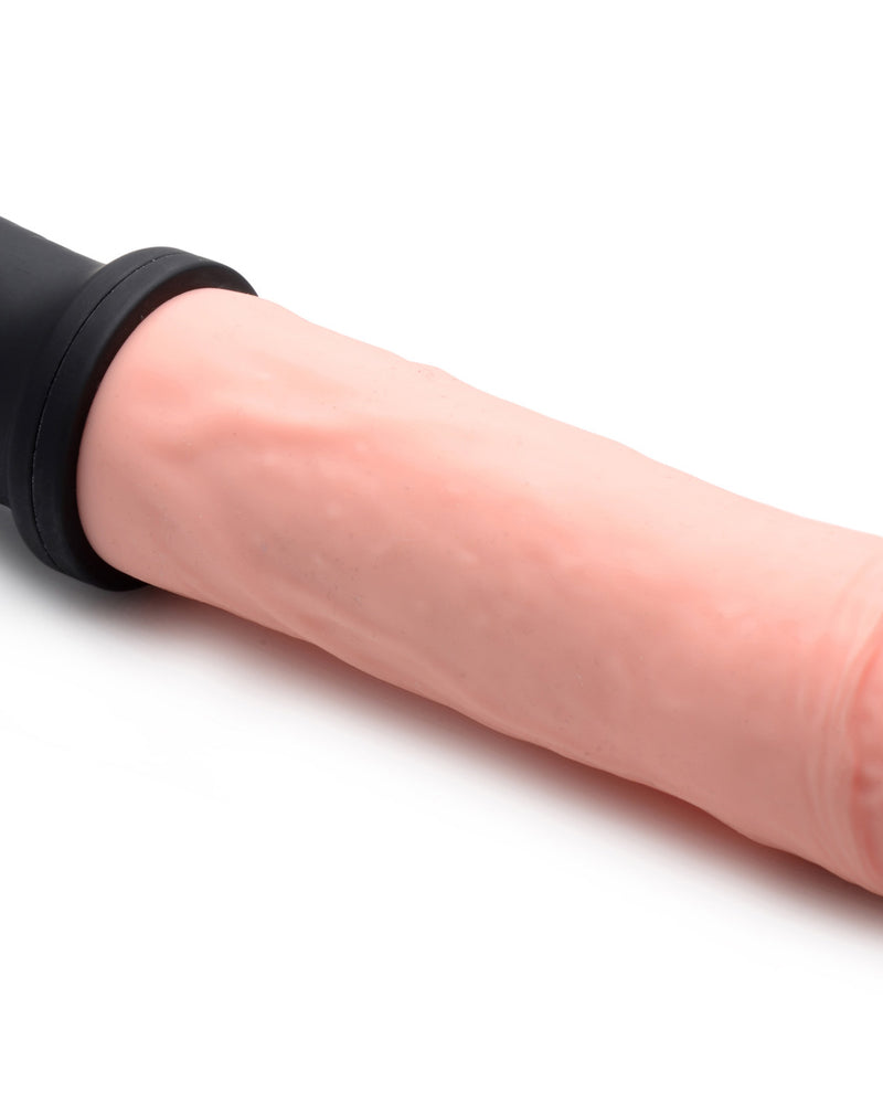 "8x Auto Pounder Vibrating and Thrusting Dildo With Handle - Flesh MS-AG360-FLESH"