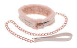 Peaches N Creame Fur Collar and Leash - Pink