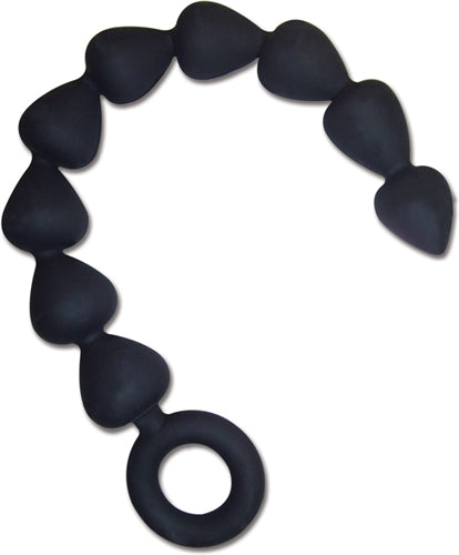 "Sex and Mischief Silicone Anal Beads - Black SS100-74"