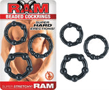 "Ram Beaded Cockrings - Black NW2485-2"