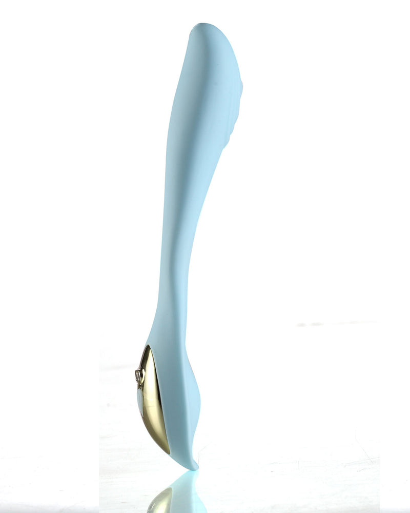 "Harmonie Rechargeable Remote Silicone Bendable Vibrator - Teal MTLM1841-B3"