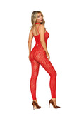 Bodystocking and Harness Dmnd - One Size - Red