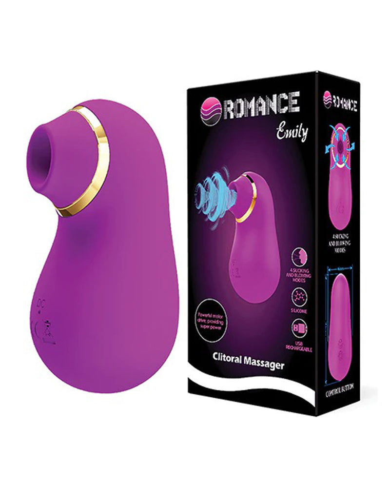 Pretty Love Romance Emily Sucking Clitoral Massager - Fuchsia