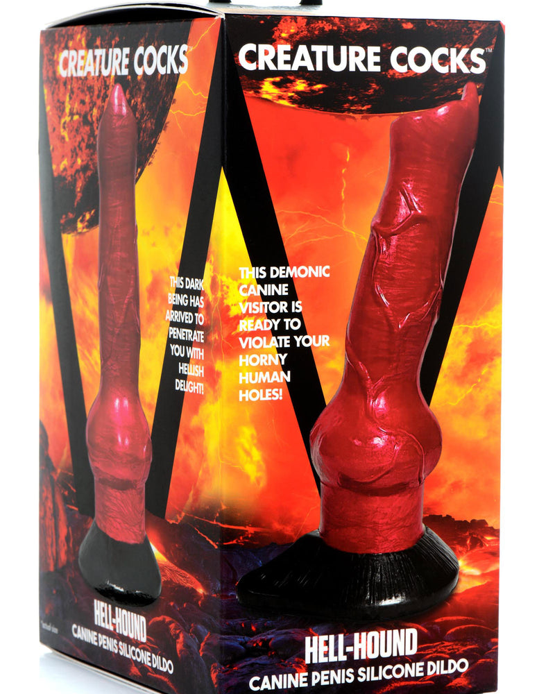 Hell-Hound - Canine Penis Silicone Dildo - Red