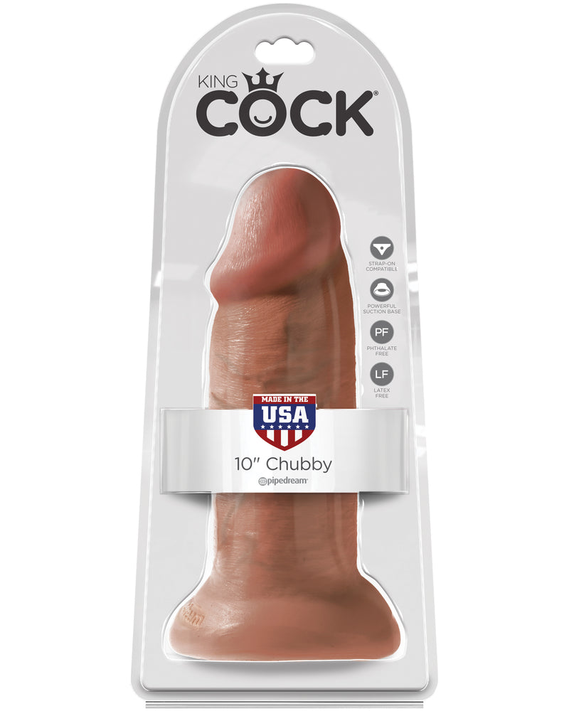 King Cock 10 Inch Chubby - Tan