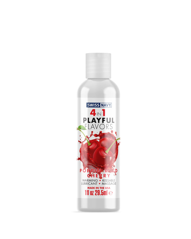 Swiss Navy 4-in-1 Playful Flavors - Pop'n Wild Cherry - 1 Fl. Oz.