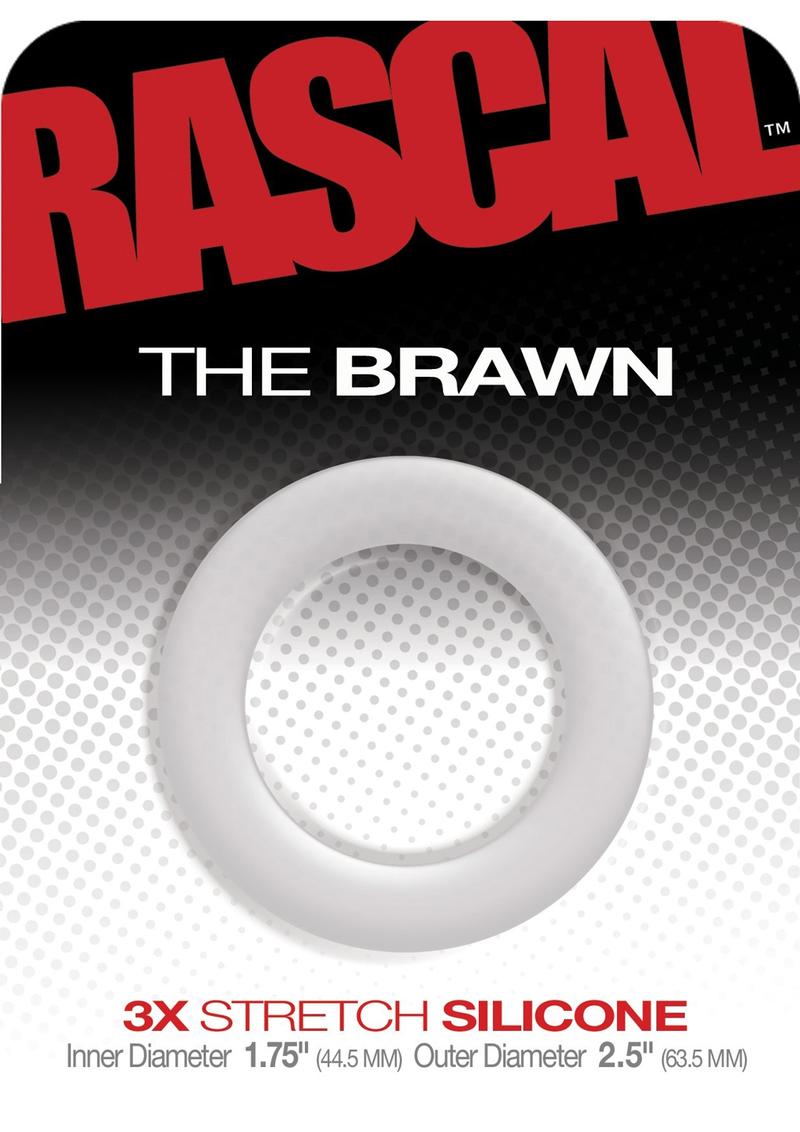 Rascal The Brawn 3x Stretch Silicone Cock Ring Clear