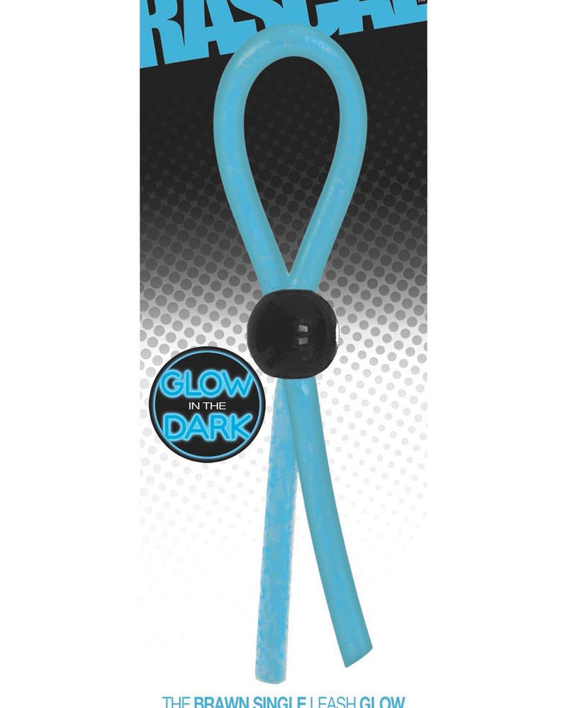 Rascal The Brawn Single Leash Glow Silicone Blue