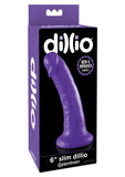 Dillio Realistic Slim Dildo Purple 6 Inches
