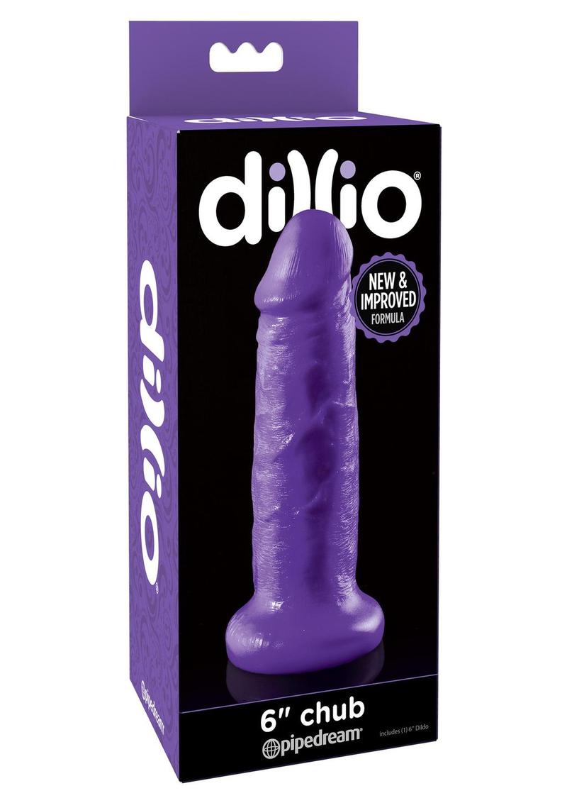 Dillio Chub Dildo Purple 6 Inch