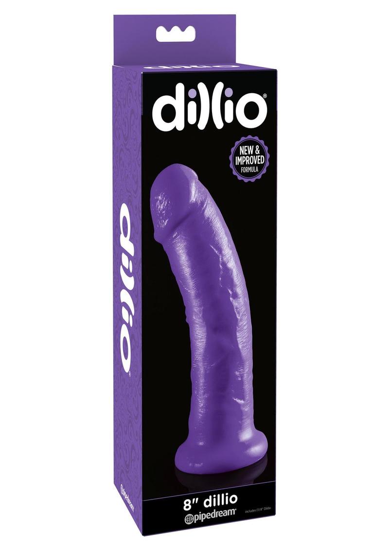 Dillio Realistic Dildo Purple 8 Inches