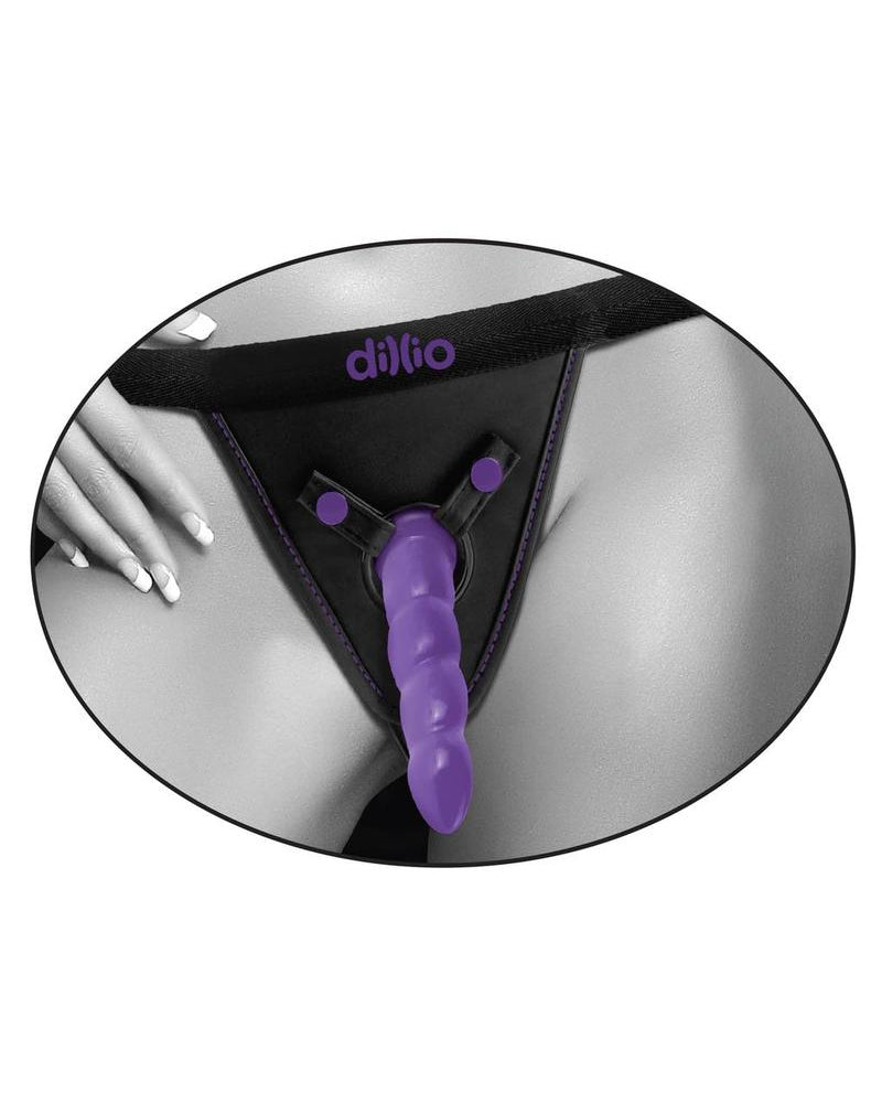 Arnés con correa Dillio Perfect Fit morado