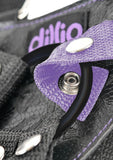 Dillio Strap-On Suspender Harness Set With Silicone Dong Purple 7 Inch