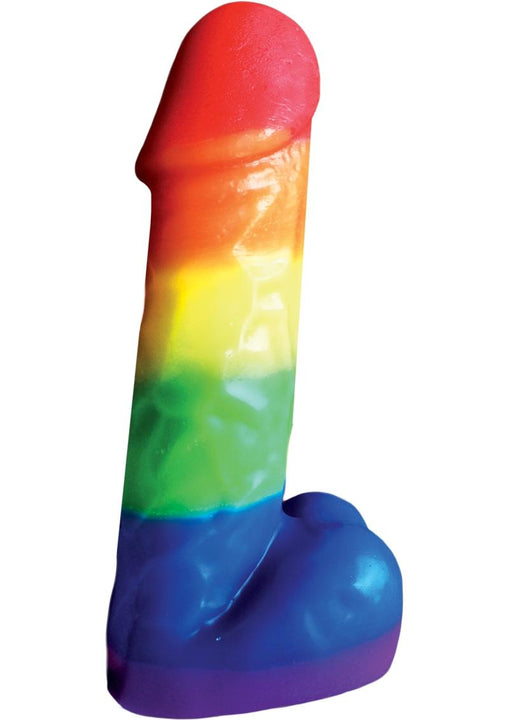Vela de fiesta Rainbow Pecker multicolor de 7,5 pulgadas