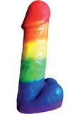 Rainbow Pecker Party Candle Multi-Color 7.5 Inch