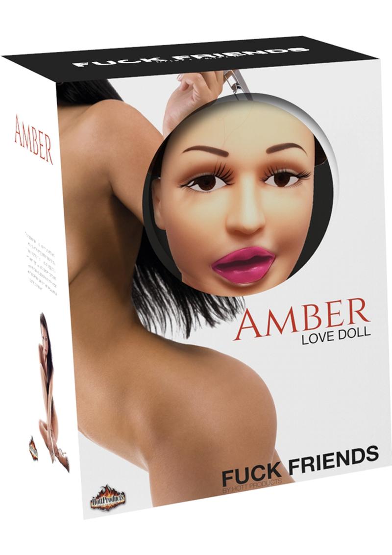 Muñeca de amor inflable Amber de Fuck Friends con vagina vibratoria, resistente al agua y de color carne