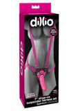 Dillio Strap-On Suspender Harness Set With Silicone Dong Pink 7 Inch