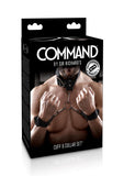 Sir Richard`s Command Cuff and Collar Set Black Stainless Steel