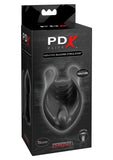 PDX Elite Vibrating Silicone Stimulator Stroker Black
