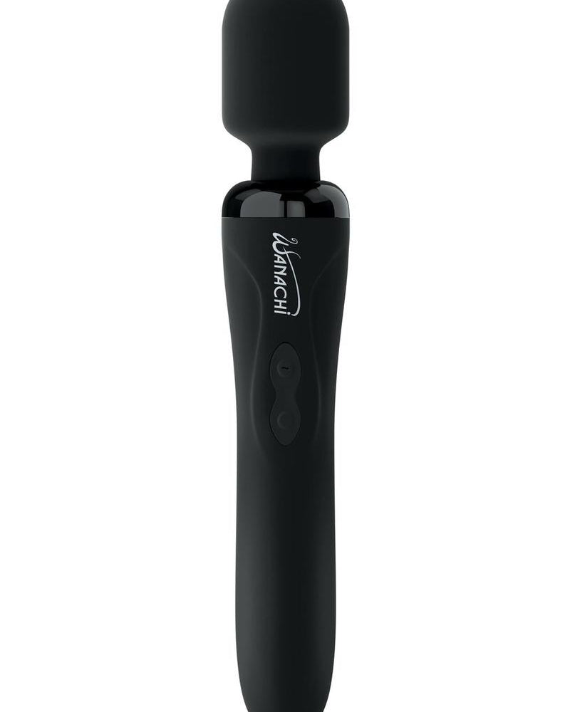 Masajeador de silicona Wanachi Body Recharger resistente a la ducha, color negro