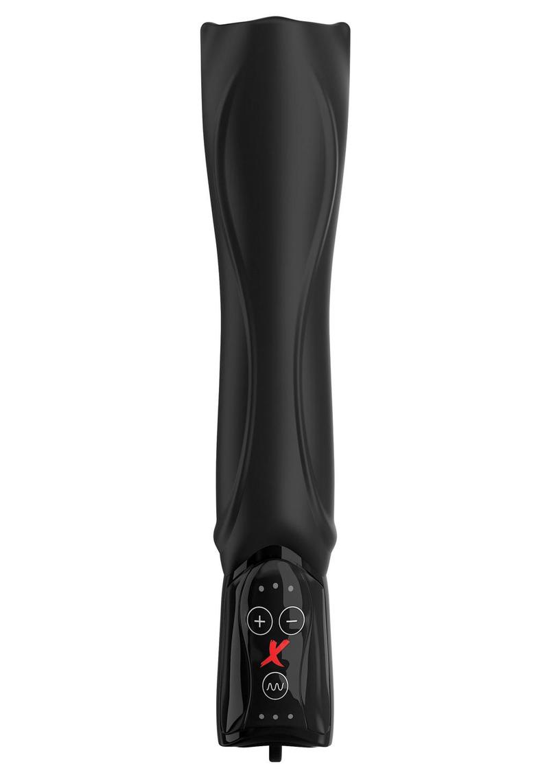 PDX Elite Roto-Teazer Vibrating Silicone Masturbator Waterproof Black